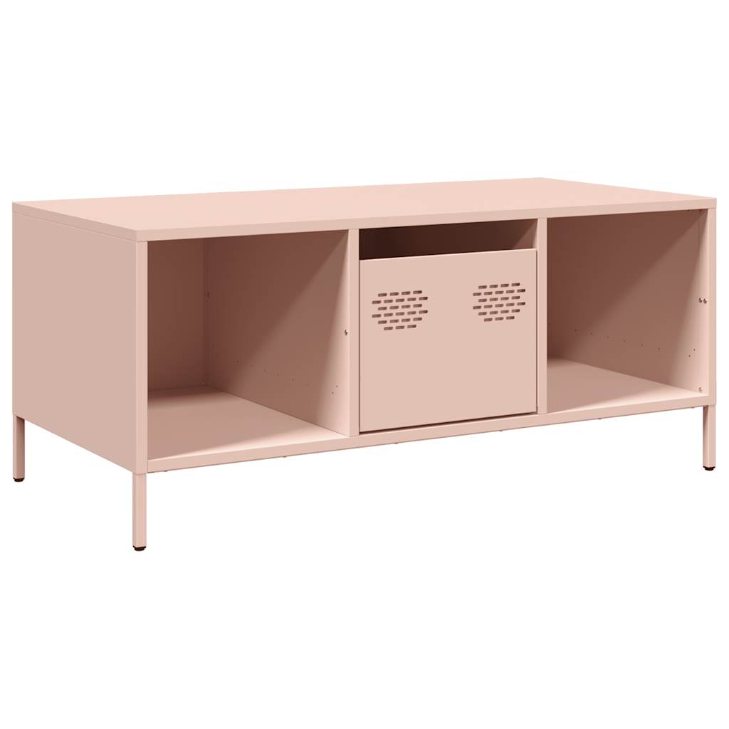 Tavolino Rosa 101,5x50x43,5 cm in Acciaio Laminato a Freddo | homemem39