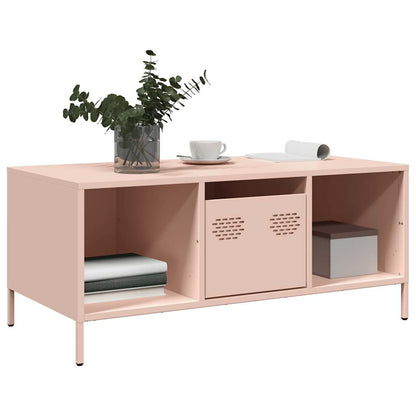 Tavolino Rosa 101,5x50x43,5 cm in Acciaio Laminato a Freddo | homemem39