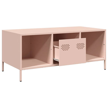 Tavolino Rosa 101,5x50x43,5 cm in Acciaio Laminato a Freddo | homemem39