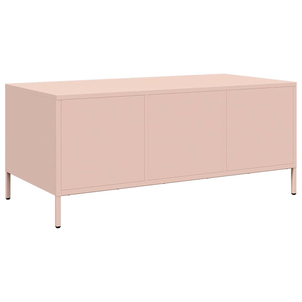 Tavolino Rosa 101,5x50x43,5 cm in Acciaio Laminato a Freddo | homemem39