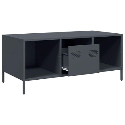 Tavolino Antracite 101,5x50x43,5cm in Acciaio Laminato a Freddo | homemem39