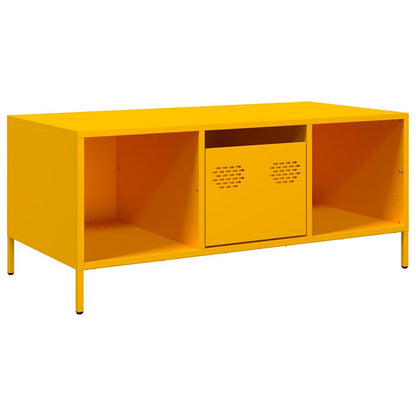 Tavolino Giallo 101,5x50x43,5 cm Acciaio Laminato a Freddo | homemem39