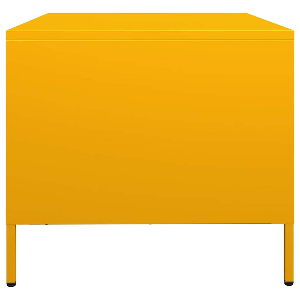 Tavolino Giallo 101,5x50x43,5 cm Acciaio Laminato a Freddo | homemem39