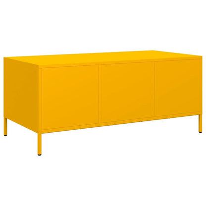 Tavolino Giallo 101,5x50x43,5 cm Acciaio Laminato a Freddo | homemem39