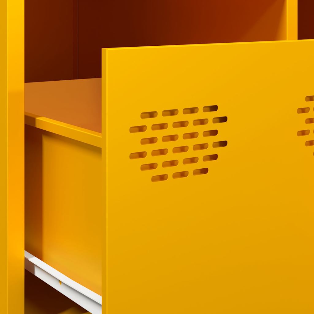 Tavolino Giallo 101,5x50x43,5 cm Acciaio Laminato a Freddo | homemem39