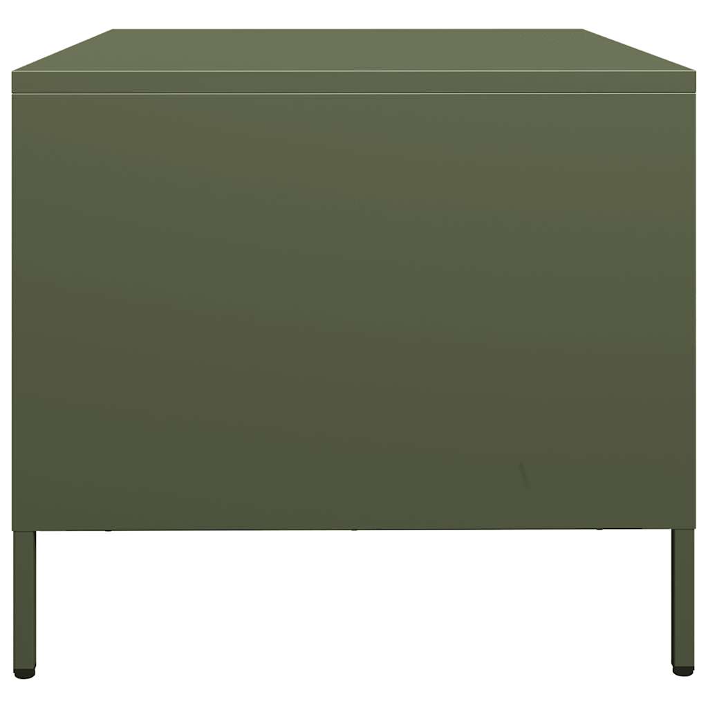 Tavolino Verde Oliva 101,5x50x43,5 cm Acciaio Laminato a Freddo | homemem39