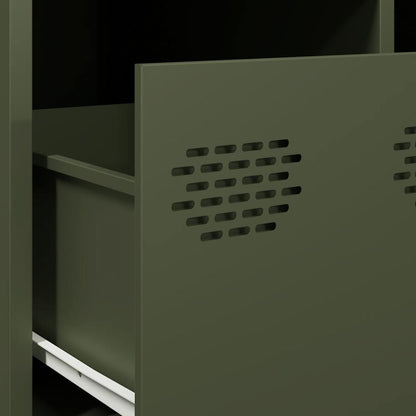 Tavolino Verde Oliva 101,5x50x43,5 cm Acciaio Laminato a Freddo | homemem39