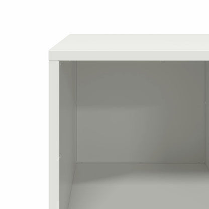 Tavolino Bianco 101,5x50x43,5 cm in Acciaio Laminato a Freddo | homemem39