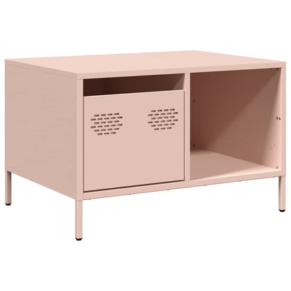 Tavolino Rosa 68,5x50x43,5 cm in Acciaio Laminato a Freddo | homemem39