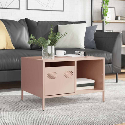 Tavolino Rosa 68,5x50x43,5 cm in Acciaio Laminato a Freddo | homemem39