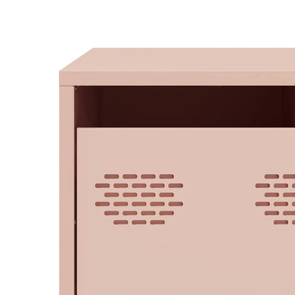 Tavolino Rosa 68,5x50x43,5 cm in Acciaio Laminato a Freddo