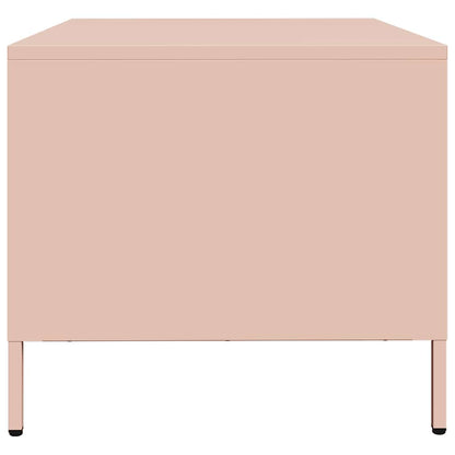 Tavolino Rosa 68,5x50x43,5 cm in Acciaio Laminato a Freddo | homemem39