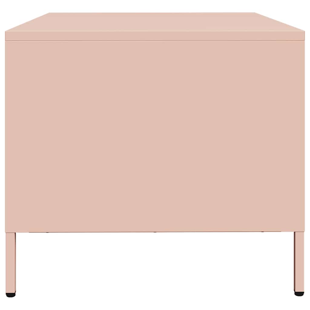 Tavolino Rosa 68,5x50x43,5 cm in Acciaio Laminato a Freddo