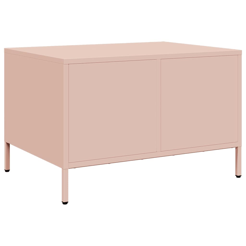 Tavolino Rosa 68,5x50x43,5 cm in Acciaio Laminato a Freddo | homemem39