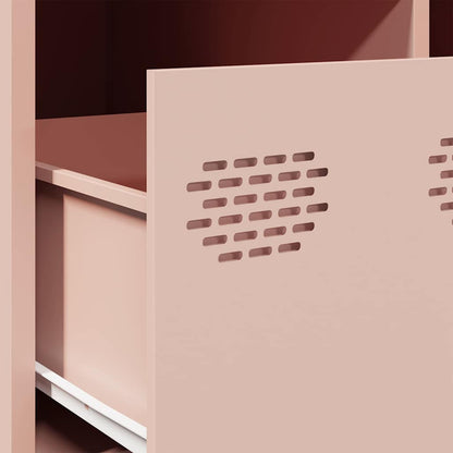 Tavolino Rosa 68,5x50x43,5 cm in Acciaio Laminato a Freddo