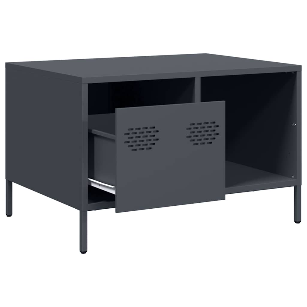 Tavolino Antracite 68,5x50x43,5 cm in Acciaio Laminato a Freddo | homemem39