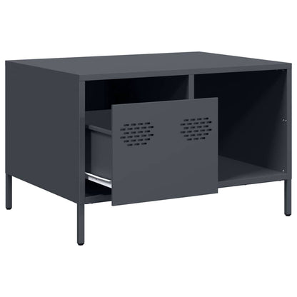 Tavolino Antracite 68,5x50x43,5 cm in Acciaio Laminato a Freddo | homemem39