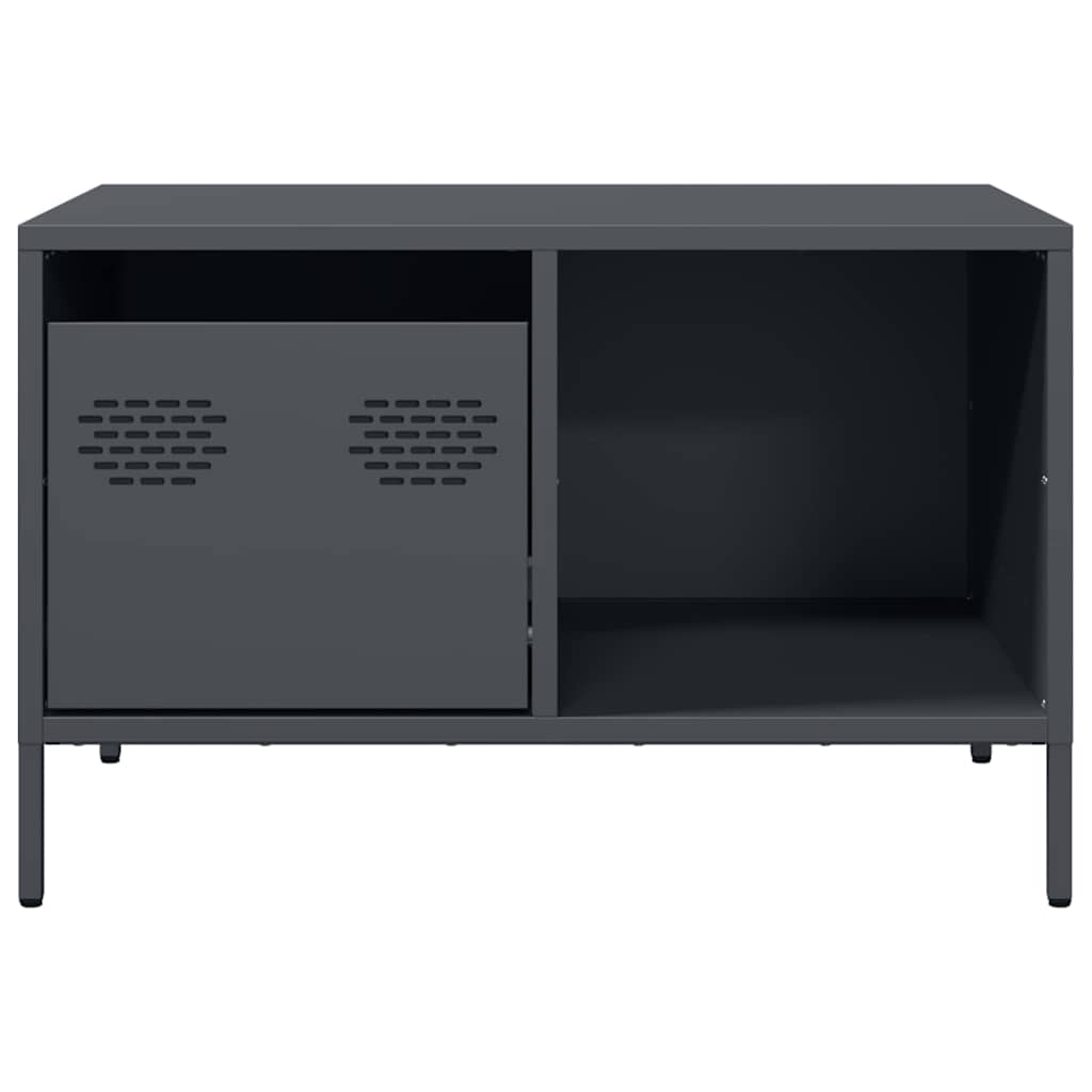 Tavolino Antracite 68,5x50x43,5 cm in Acciaio Laminato a Freddo | homemem39