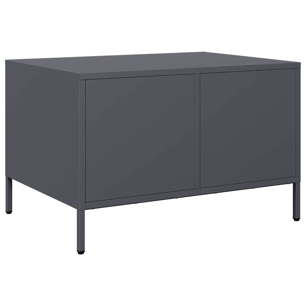 Tavolino Antracite 68,5x50x43,5 cm in Acciaio Laminato a Freddo | homemem39