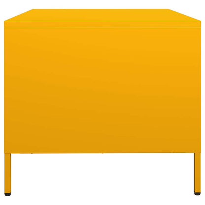 Tavolino Giallo Senape 68,5x50x43,5cm Acciaio Laminato a Freddo | homemem39