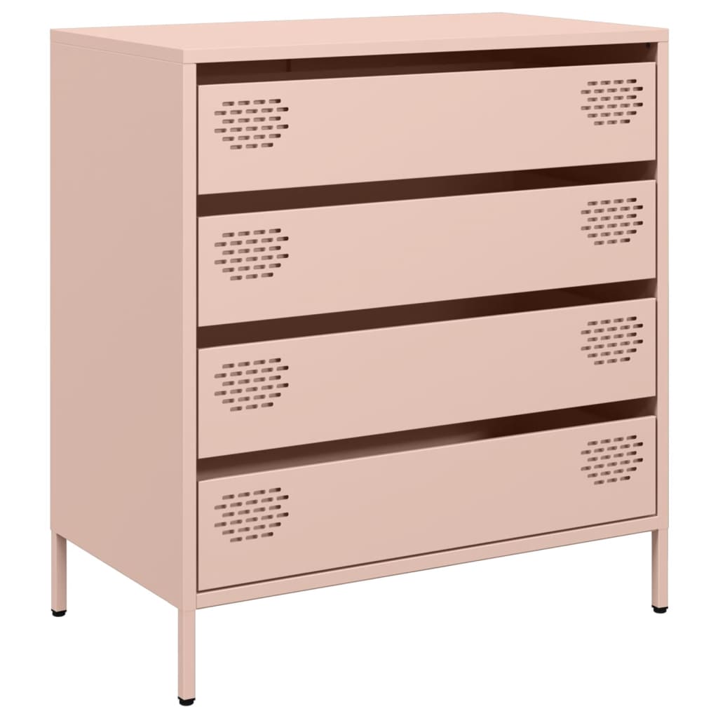 Credenza Rosa 68x39x73,5 cm in Acciaio Laminato a Freddo - homemem39