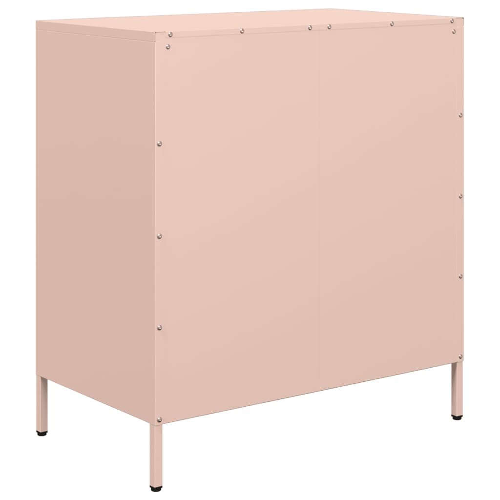 Credenza Rosa 68x39x73,5 cm in Acciaio Laminato a Freddo - homemem39