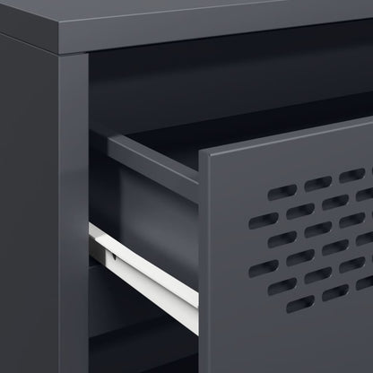 Credenza Antracite 68x39x73,5 cm in Acciaio Laminato a Freddo - homemem39