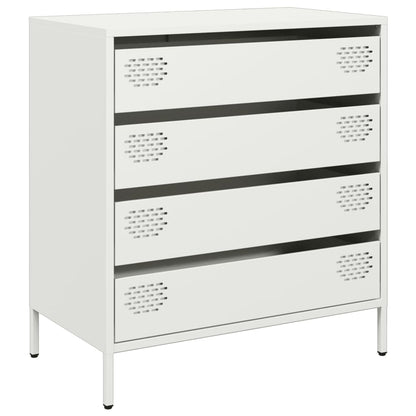 Credenza Bianca 68x39x73,5 cm in Acciaio Laminato a Freddo - homemem39