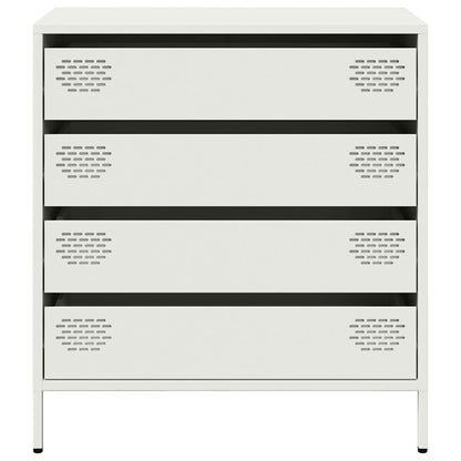 Credenza Bianca 68x39x73,5 cm in Acciaio Laminato a Freddo - homemem39