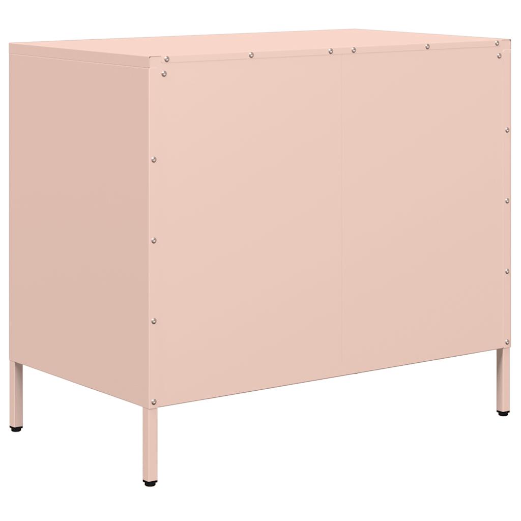 Credenza Rosa 68x39x58,5 cm in Acciaio Laminato a Freddo - homemem39