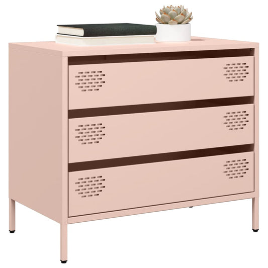Credenza Rosa 68x39x58,5 cm in Acciaio Laminato a Freddo - homemem39