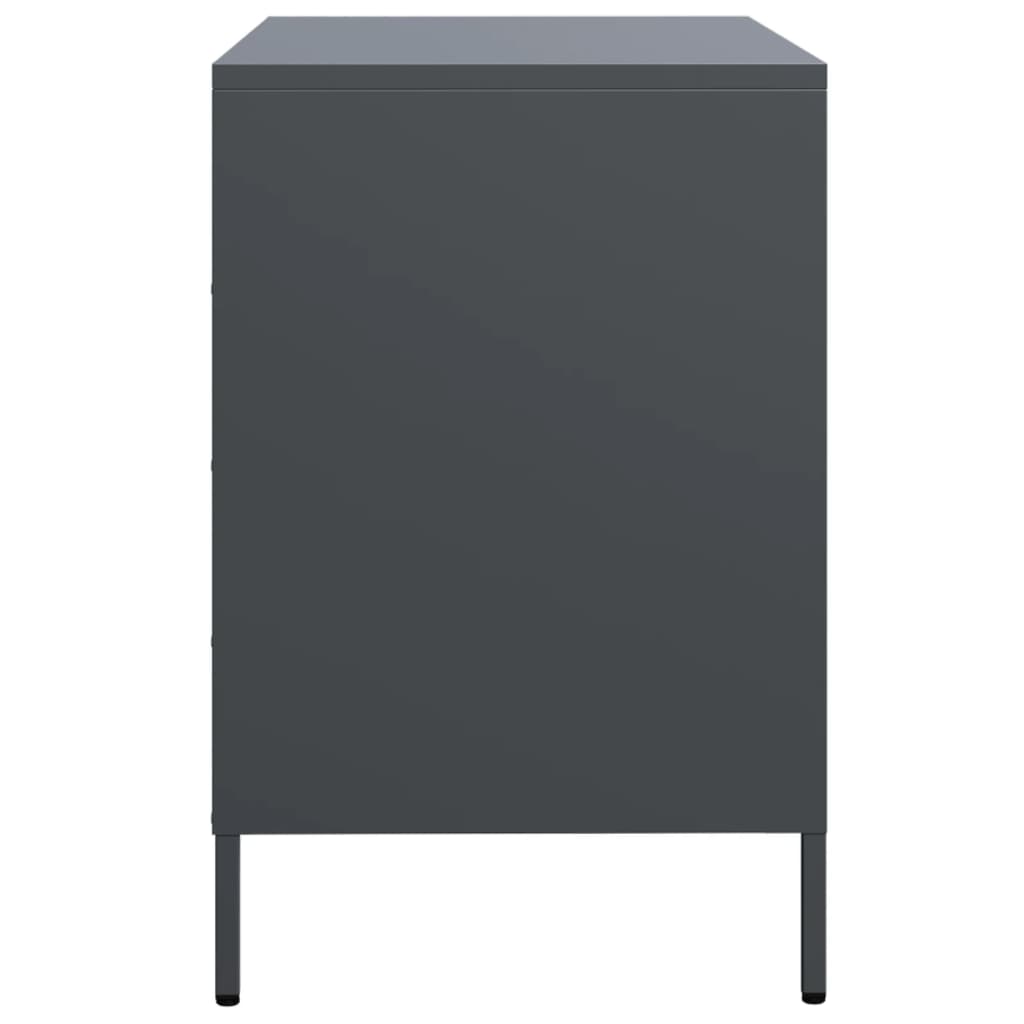 Credenza Antracite 68x39x58,5 cm in Acciaio Laminato a Freddo - homemem39