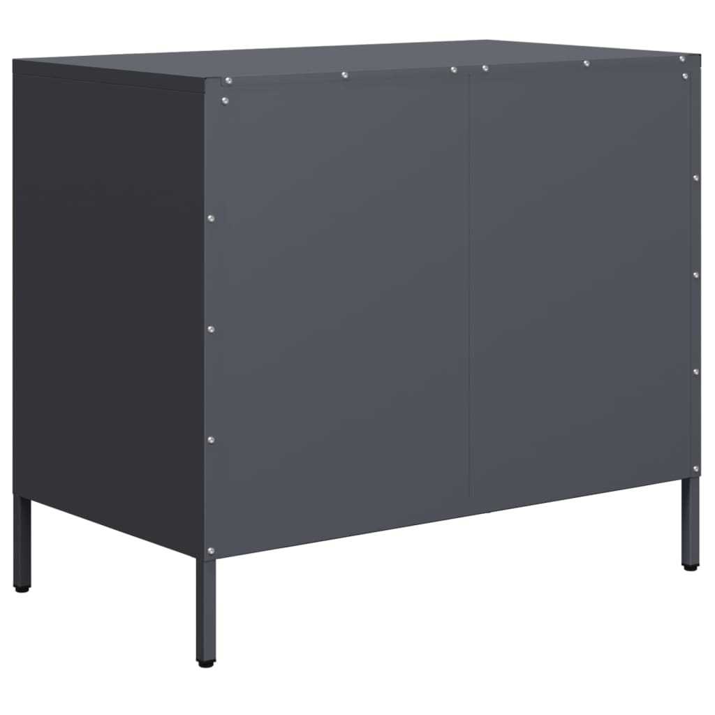 Credenza Antracite 68x39x58,5 cm in Acciaio Laminato a Freddo - homemem39