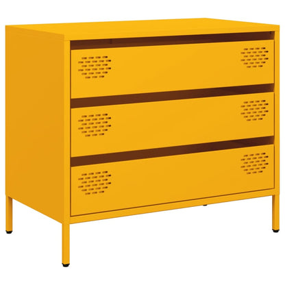 Credenza Giallo Senape 68x39x58,5 cm Acciaio Laminato a Freddo - homemem39