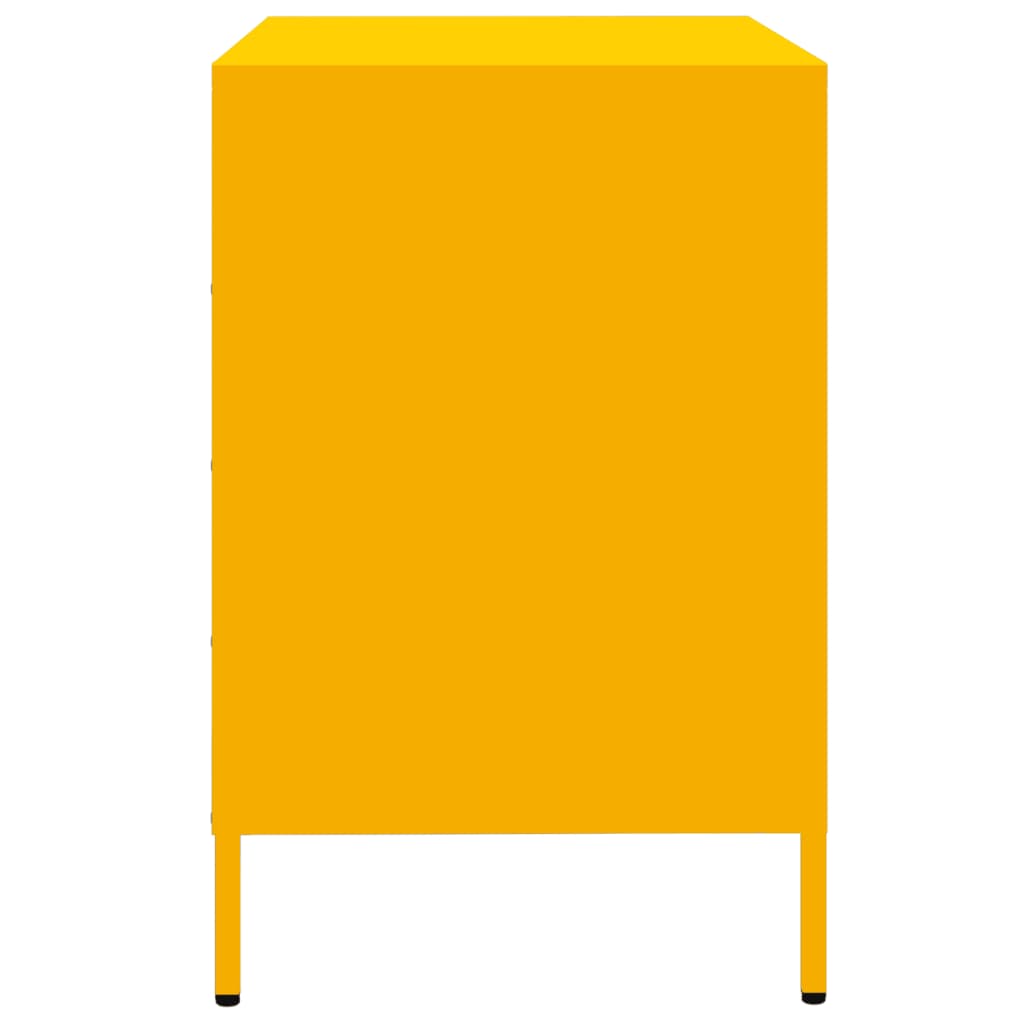 Credenza Giallo Senape 68x39x58,5 cm Acciaio Laminato a Freddo - homemem39