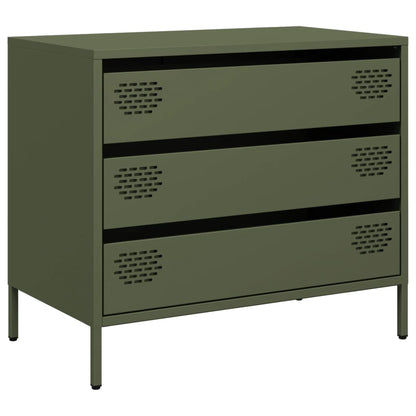 Credenza Verde Oliva 68x39x58,5 cm in Acciaio Laminato a Freddo - homemem39
