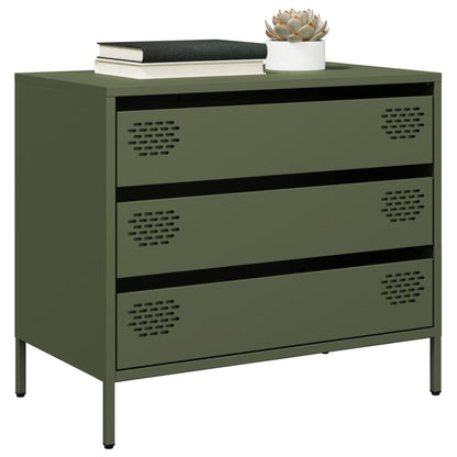 Credenza Verde Oliva 68x39x58,5 cm in Acciaio Laminato a Freddo - homemem39