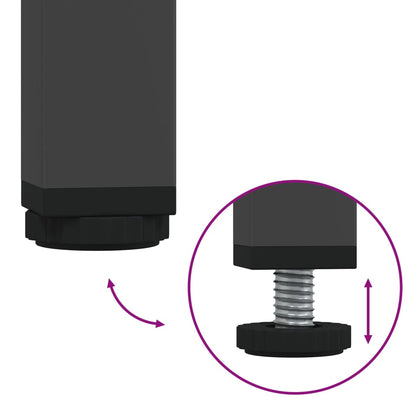 Mobile TV Nero 101,5x39x43,5 cm in Acciaio Laminato a Freddo - homemem39