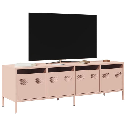 Mobile TV Rosa 135x39x43,5 cm in Acciaio Laminato a Freddo - homemem39