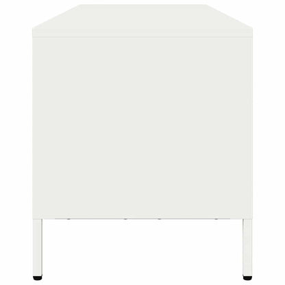 Mobile TV Bianco 135x39x43,5 cm in Acciaio Laminato a Freddo - homemem39