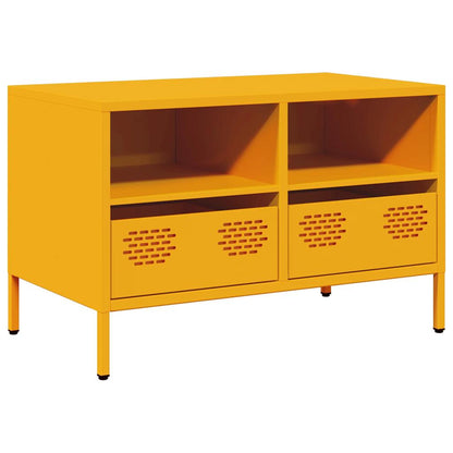 Mobile TV Giallo Senape 68x39x43,5cm Acciaio Laminato a Freddo - homemem39