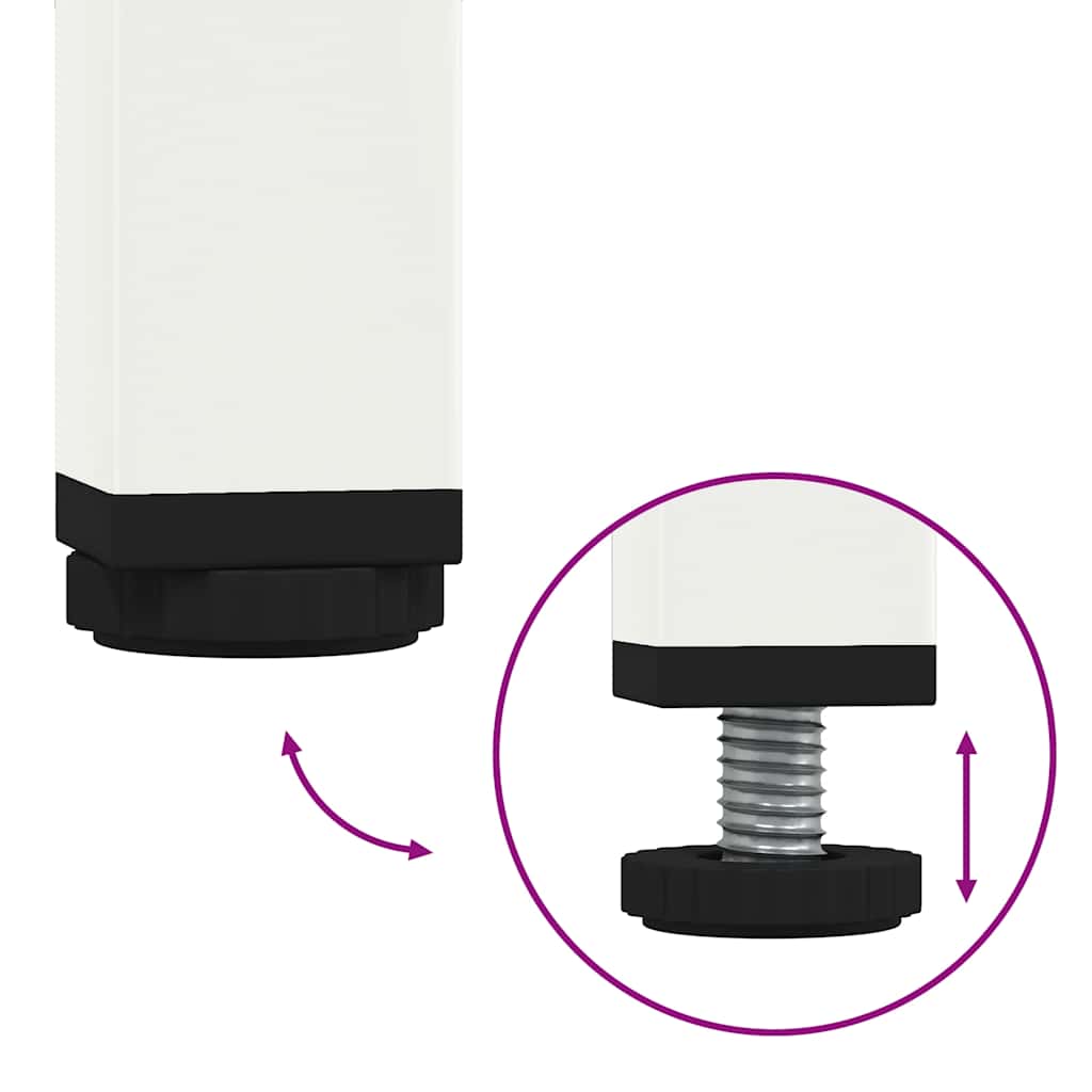 Mobile TV Bianco 68x39x43,5 cm in Acciaio Laminato a Freddo - homemem39