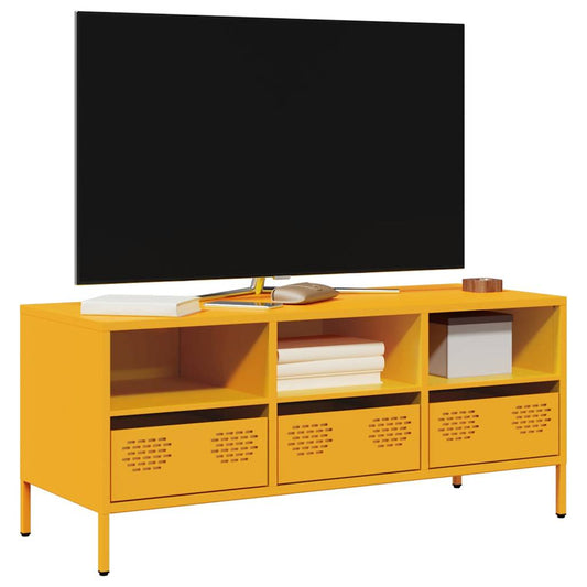 Mobile TV Giallo Senape 101,5x39x43,5 cm in Acciaio - homemem39