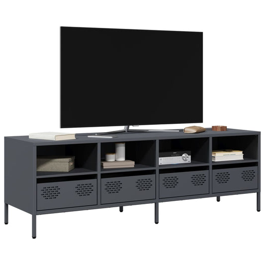 Mobile TV Antracite 135x39x43,5 cm Acciaio Laminato a Freddo | homemem39