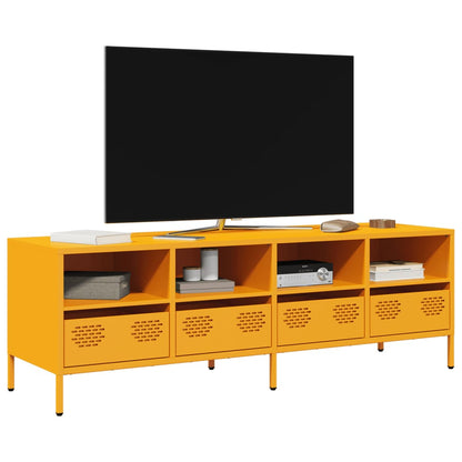 Mobile TV Giallo Senape 135x39x43,5 cm in Acciaio - homemem39