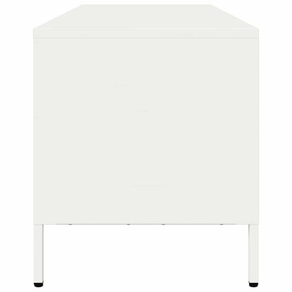 Mobile TV Bianco 135x39x43,5 cm in Acciaio Laminato a Freddo - homemem39