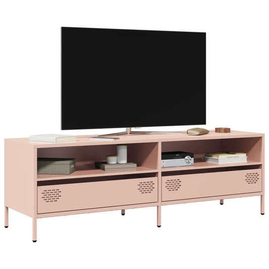 Mobile TV Rosa 135x39x43,5 cm in Acciaio Laminato a Freddo | homemem39