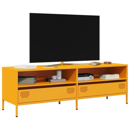 Mobile TV Giallo Senape 135x39x43,5 cm in Acciaio - homemem39