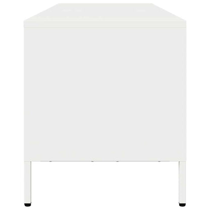 Mobile TV Bianco 135x39x43,5 cm in Acciaio Laminato a Freddo - homemem39