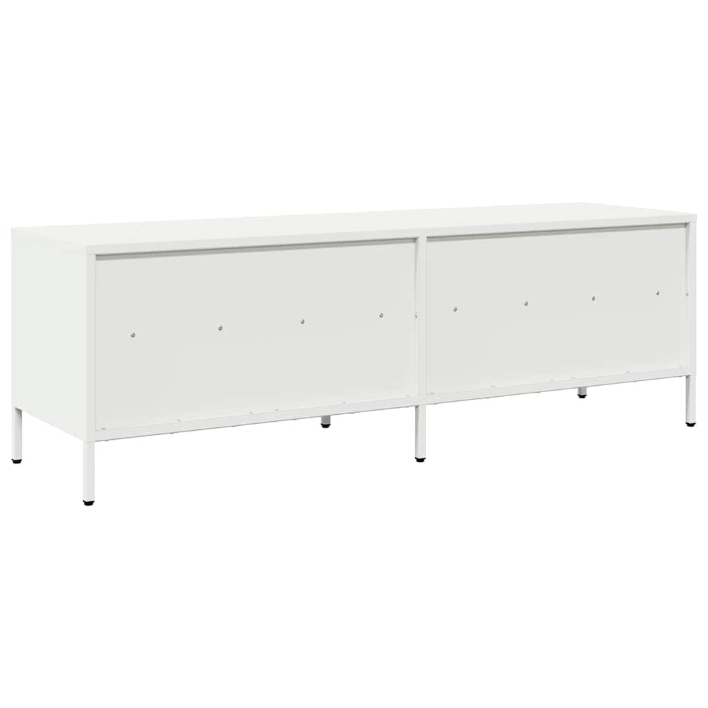 Mobile TV Bianco 135x39x43,5 cm in Acciaio Laminato a Freddo - homemem39